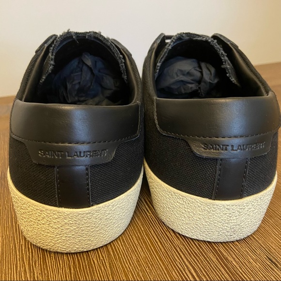 Saint Laurent court classic embroidered sneakers - Picture 6 of 14